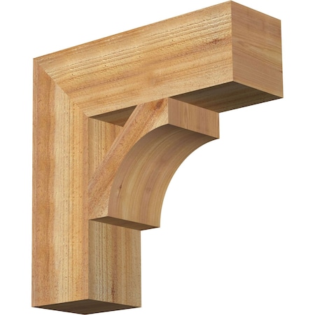 Ekena Millwork Westlake Block Rough Sawn Bracket, Western Red Cedar, 6"W x 20"D x 20"H BKT06X20X20WTL05RWR